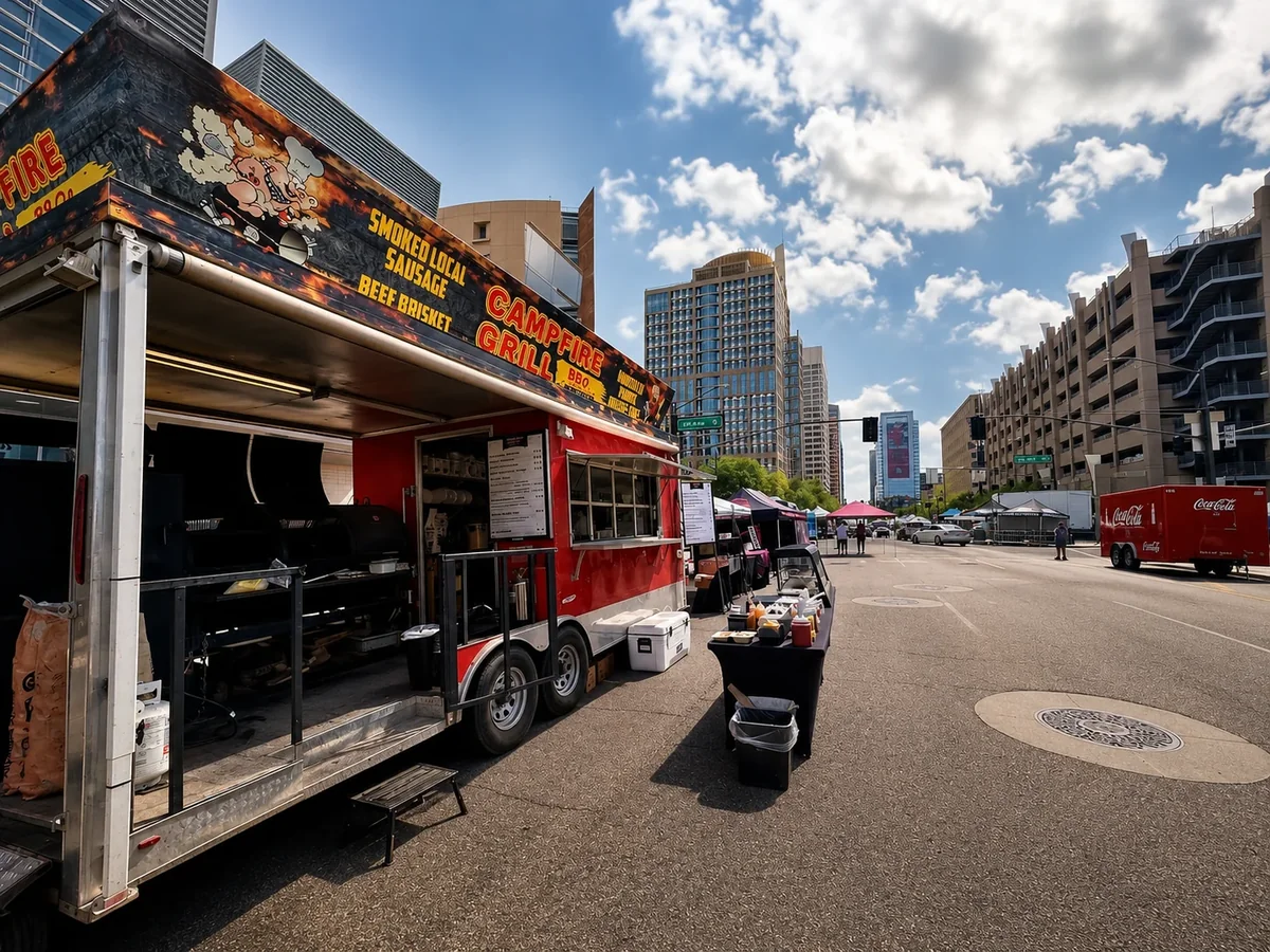Campfire Grill food truck parked on a city street