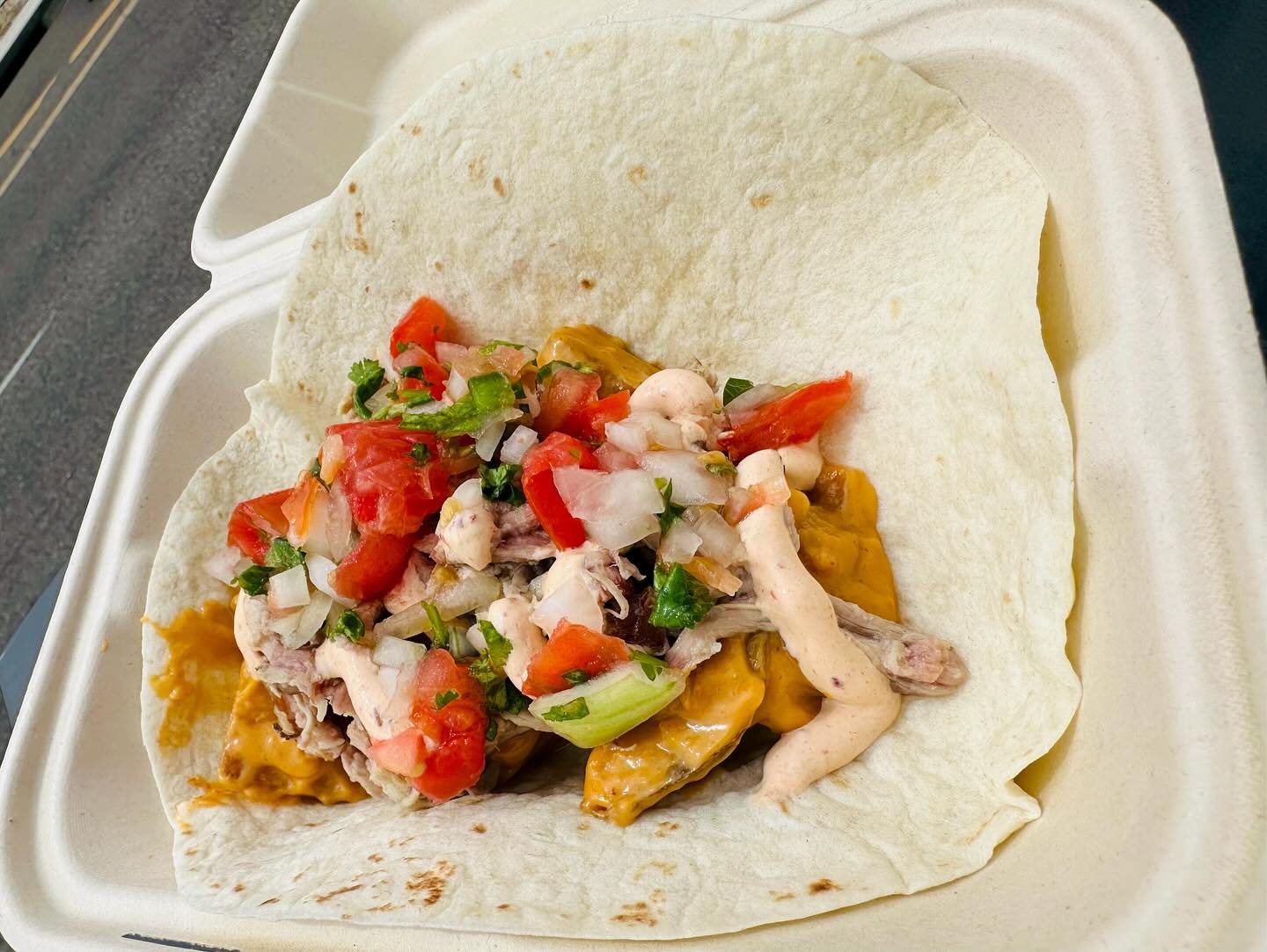 BBQ pulled pork burrito