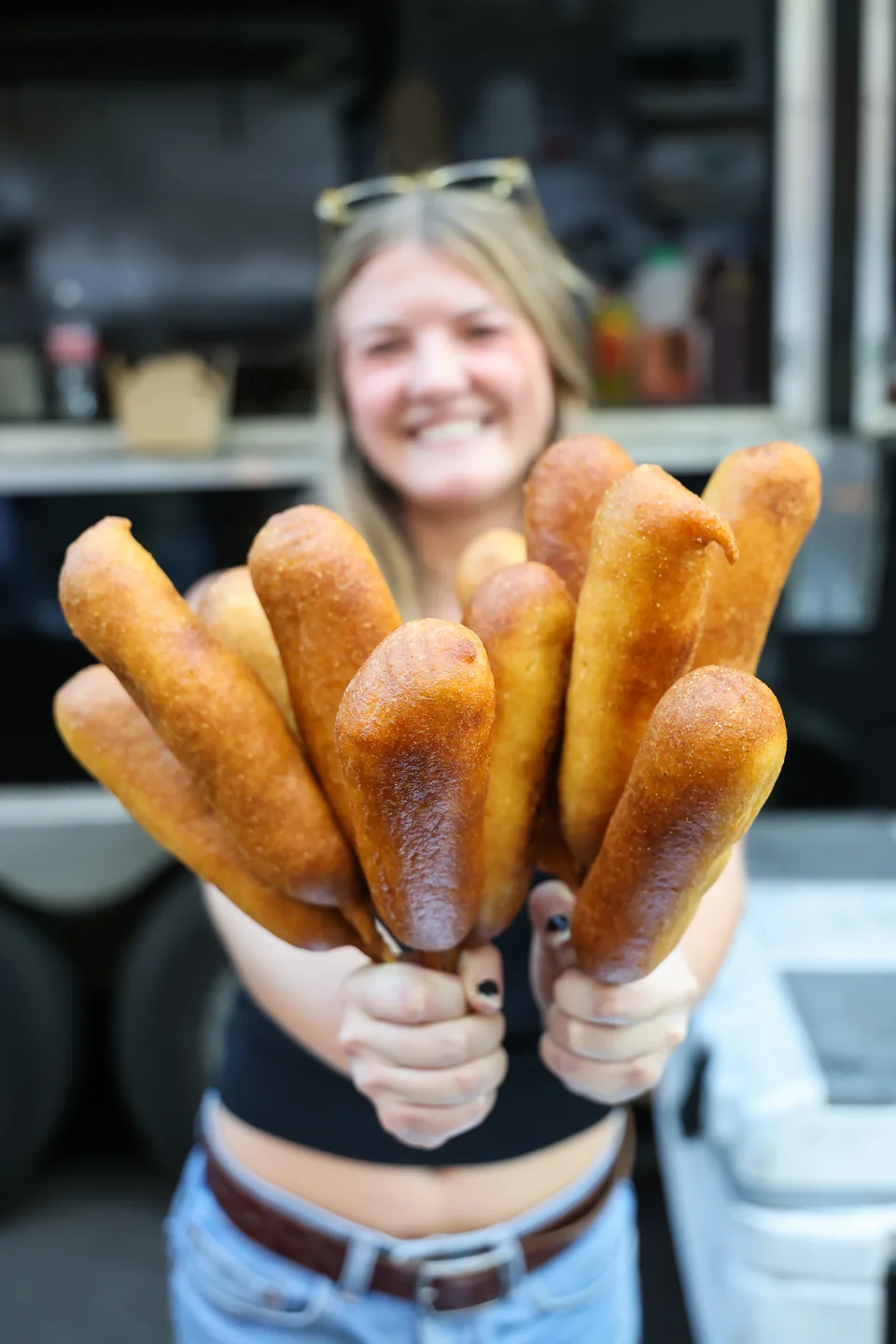 Hand-dipped corndogs