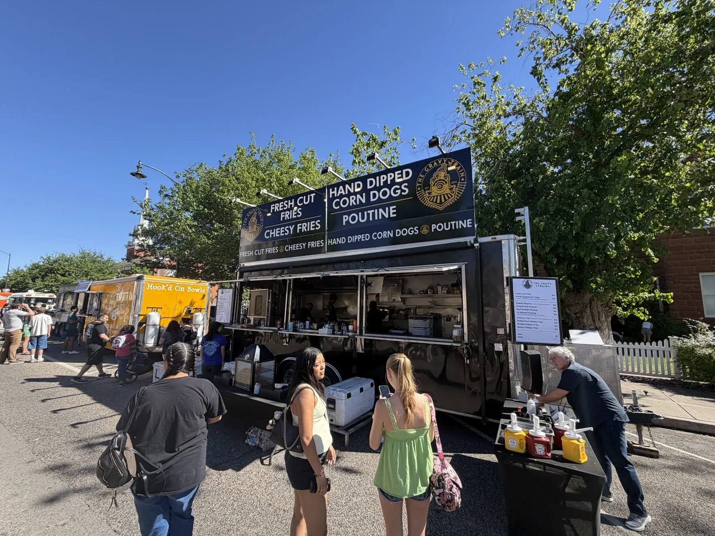 The Gravy Train serving a crowd on the historic streets of Telluride, Colorado
