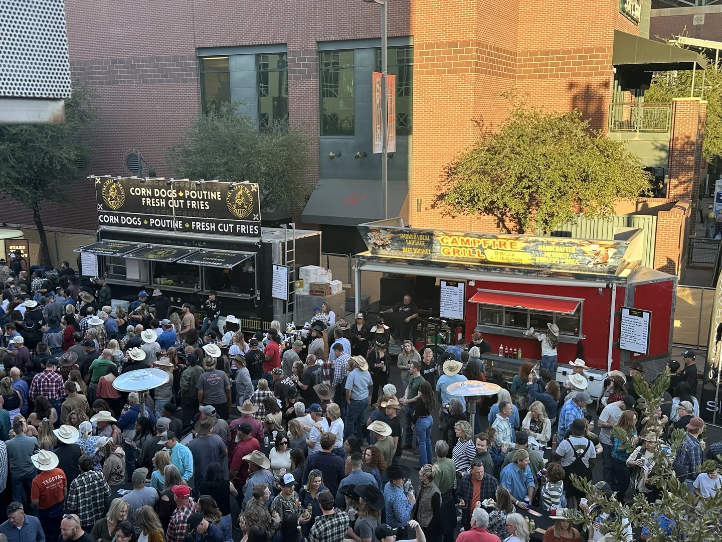 Aerial view of the crowd at The Hondo Rodeo Fest