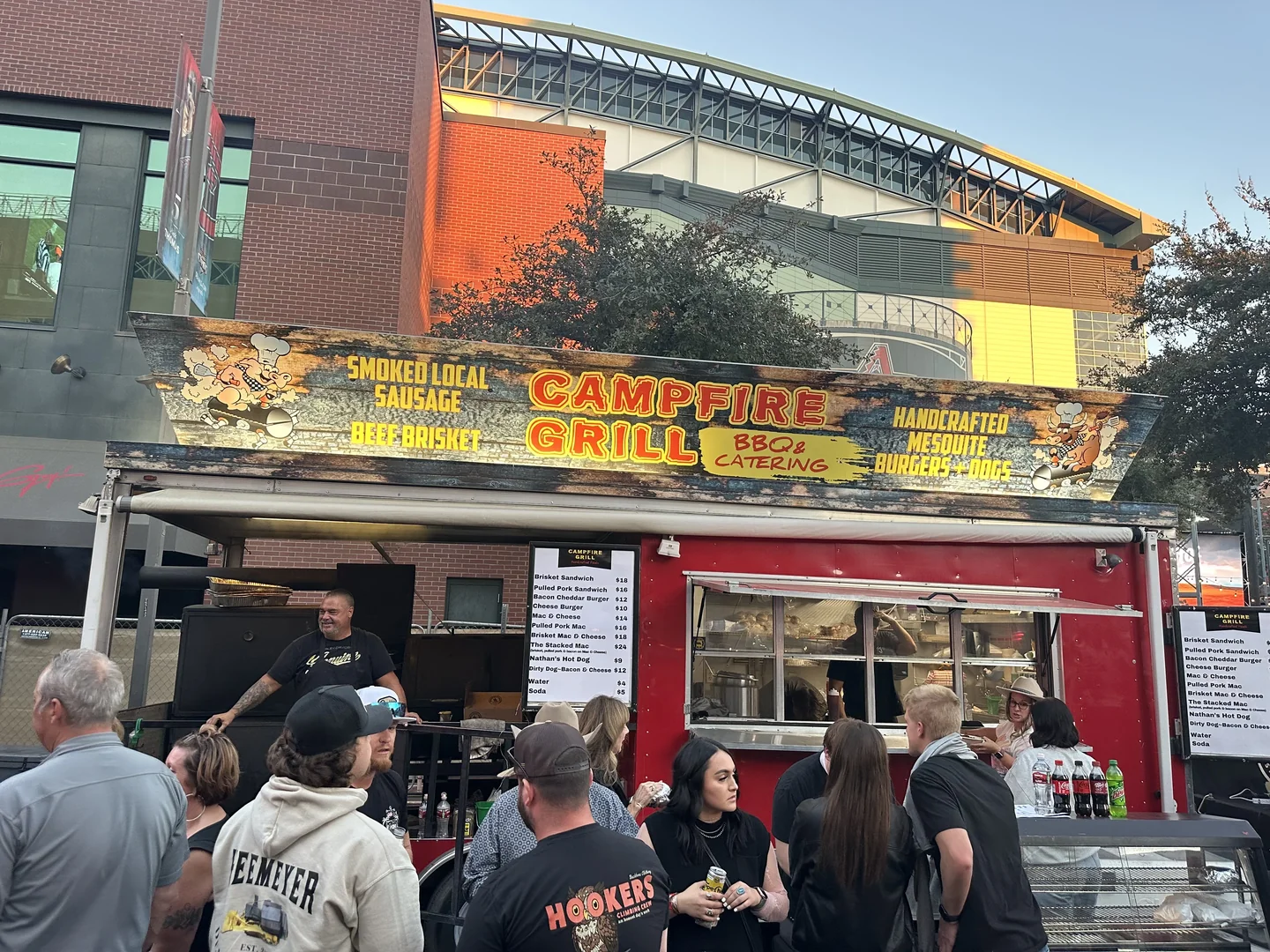 Campfire Grill truck at a NASCAR stadium event