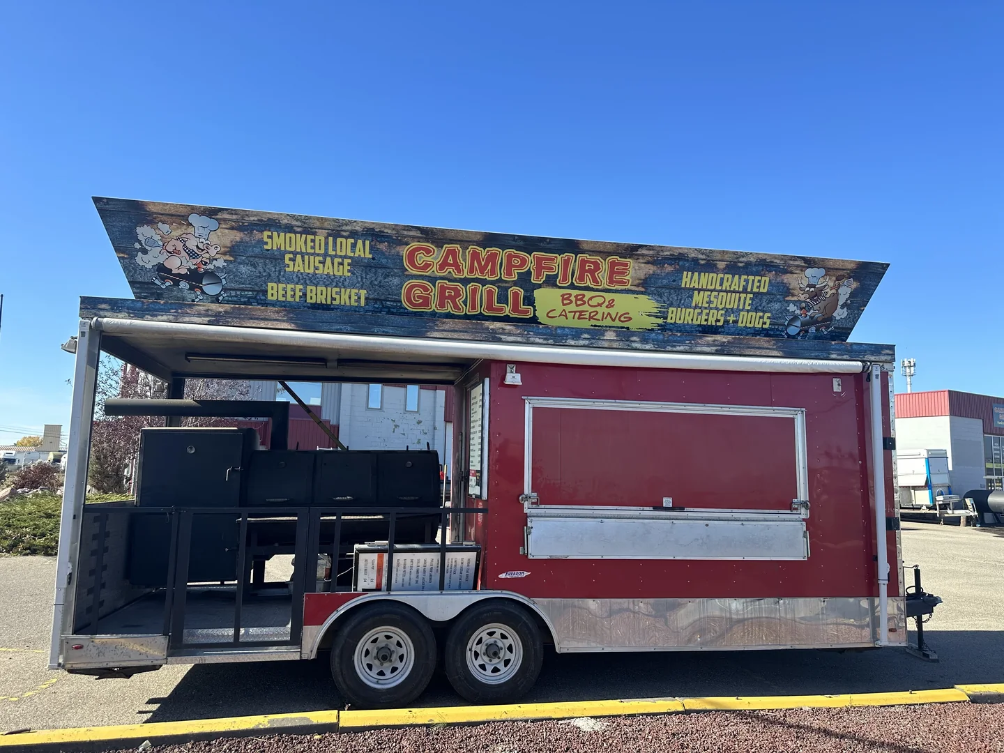 Campfire Grill truck parked at an outdoor event