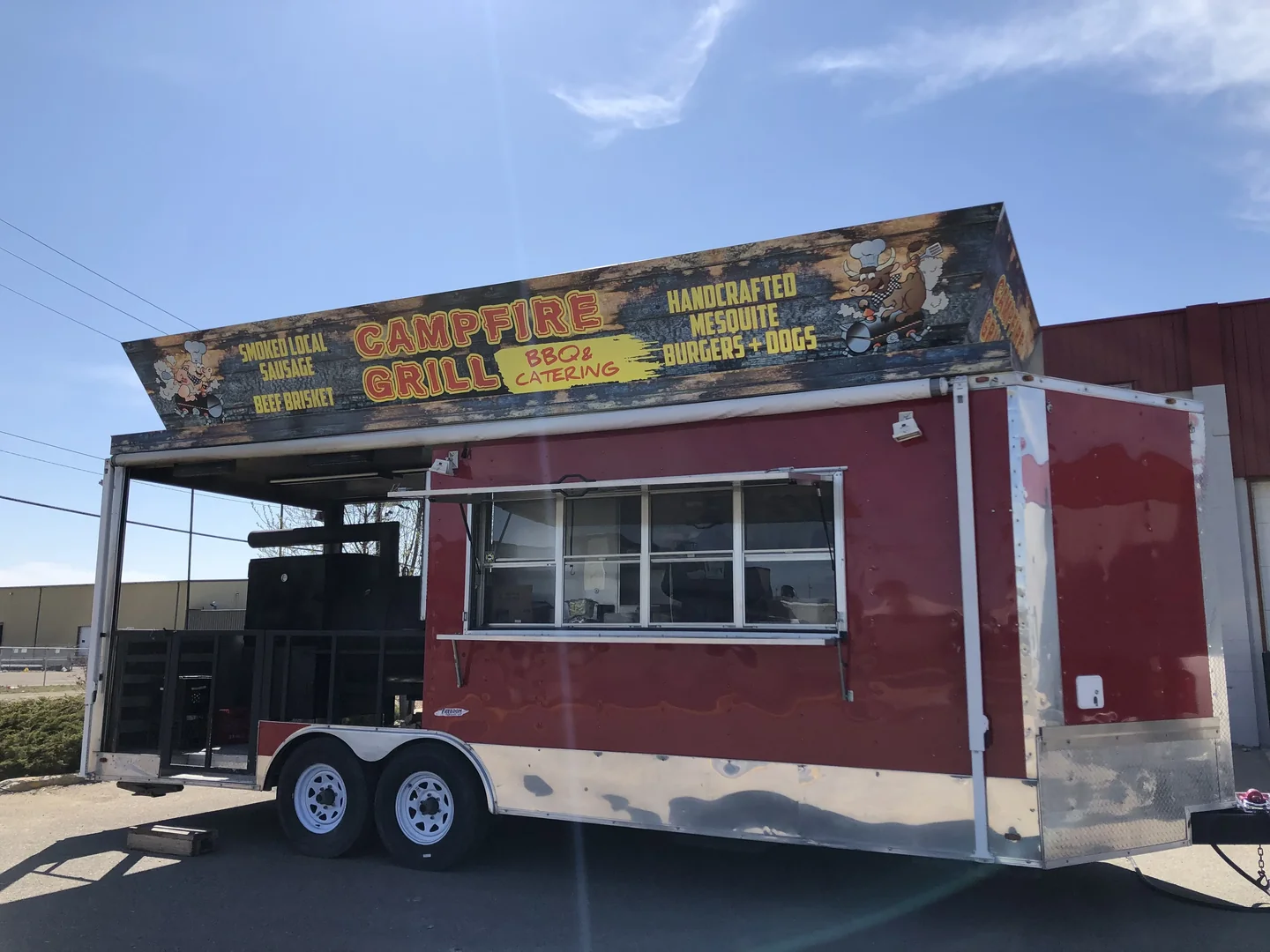 Campfire Grill truck parked at an outdoor event